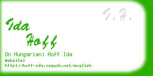 ida hoff business card
